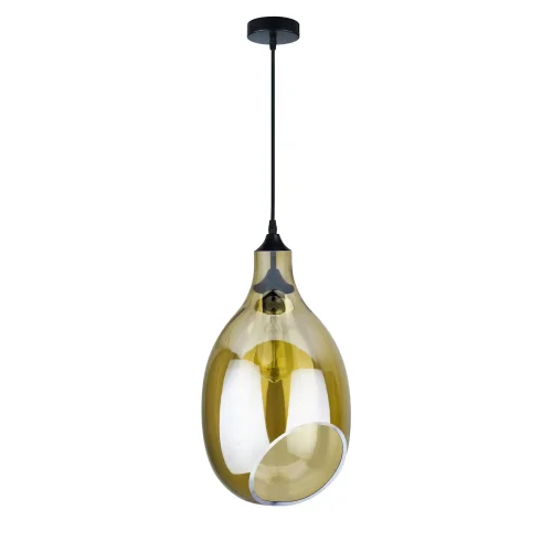 Светильник подвесной лофт Ravello OML-93016-01 Omnilux бронзовый 1 лампа, основание чёрное в стиле лофт выдувное