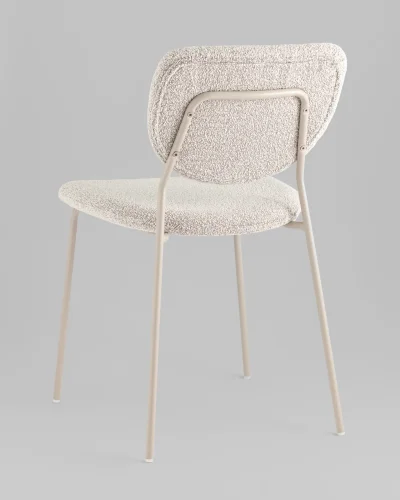 Стул обеденный Gigi, серо-бежевый букле, кремовые ножки УТ000039038 Stool Group, /букле, ножки/металл/, размеры - ***** фото 3