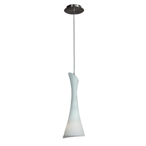 Светильник подвесной ZACK 0772 Mantra Испания белый 1 лампа, основание матовое никель в стиле минимализм модерн 