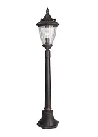 Парковый светильник MICHIGAN L79085.12 L'ARTE LUCE уличный IP44 коричневый на 1 лампу, плафон прозрачный в стиле классический E27