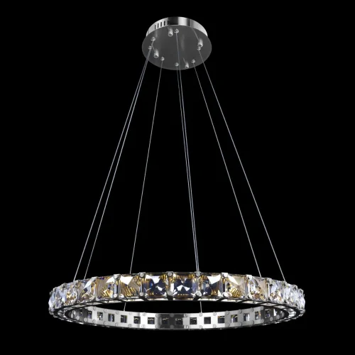 Светильник подвесной LED Tiffany 10204/800 Chrome LOFT IT прозрачный 1 лампа, основание хром в стиле современный кольца фото 2