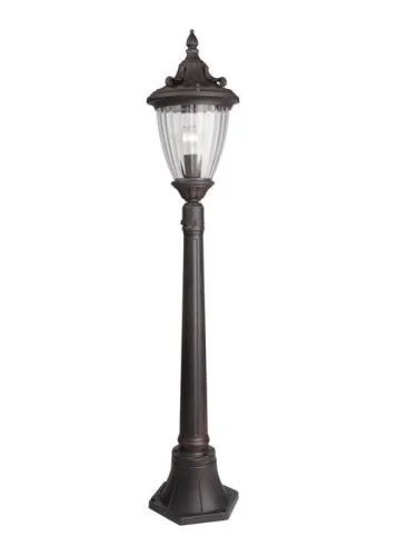 Парковый светильник MICHIGAN L79085.12 L'ARTE LUCE уличный IP44 коричневый на 1 лампу, плафон прозрачный в стиле классический E27