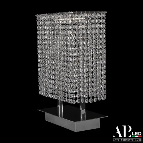 Настольная лампа LED Rimini S500.L1.25.A.4000 Arte Perfetto Luce прозрачная 1 лампа, основание никель металл в стиле классический  фото 2