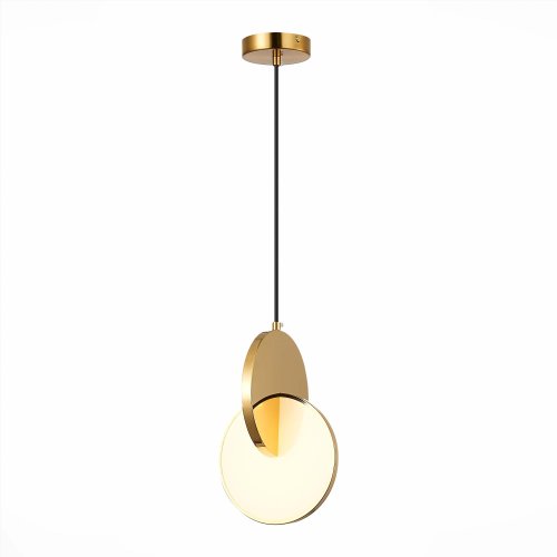 Светильник подвесной LED Eclisse SL6107.213.01 ST-Luce белый 1 лампа, основание золотое в стиле современный  фото 3