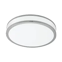 Светильник потолочный LED PALERMO 2 95682 Eglo белый серый хром 1 лампа, основание белое в стиле минимализм современный тарелка