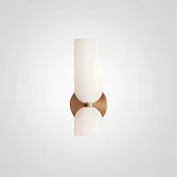 Настенный светильник ELITE White 161517-26 ImperiumLoft белый 2 лампы, основание латунь в стиле современный 
