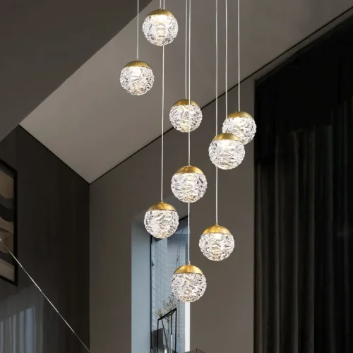 Светильник подвесной VERENA MORE L13 212484-23 ImperiumLoft прозрачный на 13 ламп, основание латунь в стиле современный фото 4 Светильник подвесной VERENA MORE L13 212484-23 ImperiumLoft прозрачный на 13 ламп, основание латунь в стиле современный фото 4