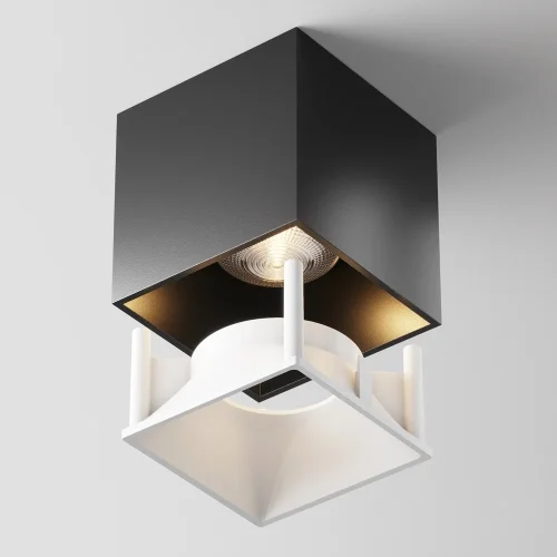 Светильник накладной Alfa LED C065CL-L12B3K-D Maytoni чёрный 1 лампа, основание чёрное в стиле современный хай-тек квадратный фото 5