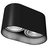 Светильник накладной Oval 9240-NW Nowodvorski чёрный 2 лампы, основание чёрное в стиле современный овал