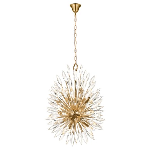 Люстра подвесная Splash 10418/8 LOFT IT прозрачная на 8 ламп, основание золотое в стиле современный капли ветви фото 5