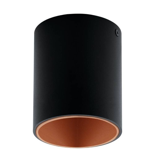 Светильник накладной LED POLASSO 94501 Eglo чёрный 1 лампа, основание чёрное медь в стиле современный минимализм круглый