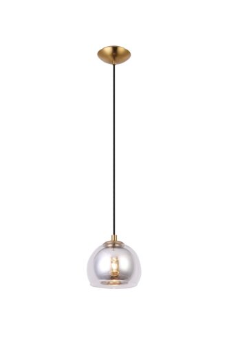 Светильник подвесной Rastaban A7984SP-1PB Arte Lamp хром 1 лампа, основание медь в стиле современный 