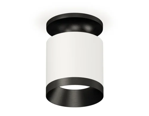 Светильник накладной XS7401083 Ambrella light белый 1 лампа, основание чёрное в стиле хай-тек современный круглый фото 2