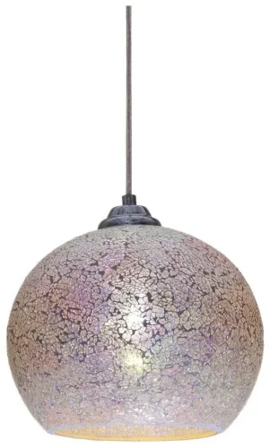 Светильник подвесной 336-106-01 Velante оранжевый 1 лампа, основание хром в стиле классический шар