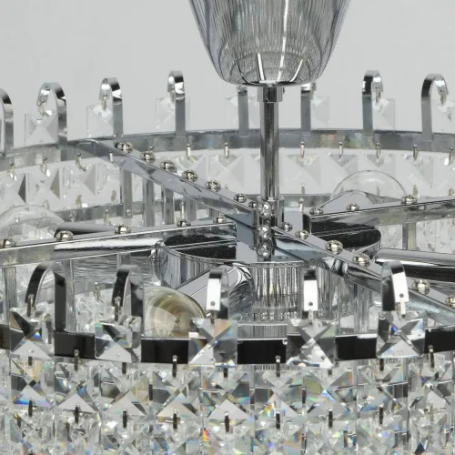 Люстра хрустальная Аделард 642010905 MW-Light прозрачная на 5 ламп, основание хром в стиле классический  фото 8