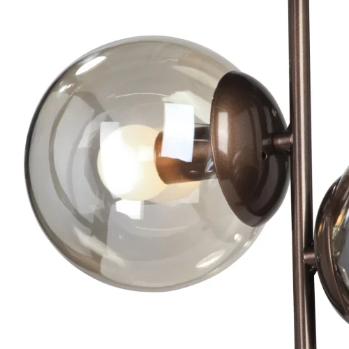 Светильник потолочный V2936-7/2PL Vitaluce серый прозрачный 2 лампы, основание бронзовое в стиле арт-деко шар фото 2