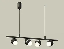 Светильник подвесной XB9002550 Ambrella light чёрный 4 лампы, основание чёрное в стиле хай-тек модерн 