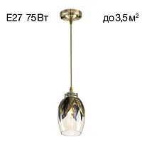 Светильник подвесной Гаруда CL420013 Citilux прозрачный 1 лампа, основание бронзовое в стиле современный 