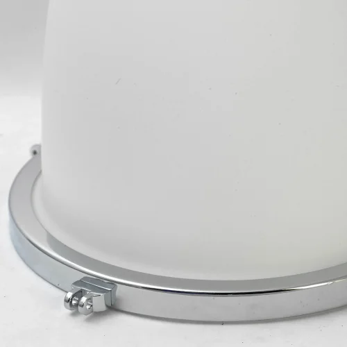 Светильник подвесной лофт Monsey GRLSP-9613 Lussole белый 1 лампа, основание хром в стиле лофт  фото 5