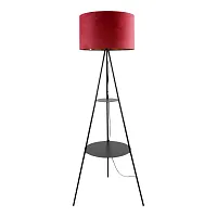 Торшер Levy LSP-0668 Lussole на треноге красный 1 лампа, основание чёрное в стиле современный кантри

