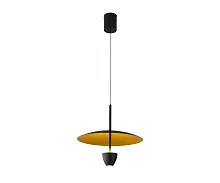 Светильник подвесной LED Синди 08466-35,19(33) Kink Light чёрный на 1 лампу, основание чёрное в стиле современный арт-деко отражённый свет