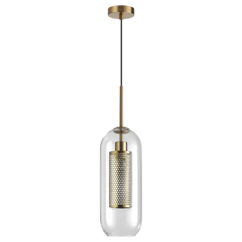 Светильник подвесной Clocky 4940/1 Odeon Light прозрачный 1 лампа, основание античное бронза в стиле современный 