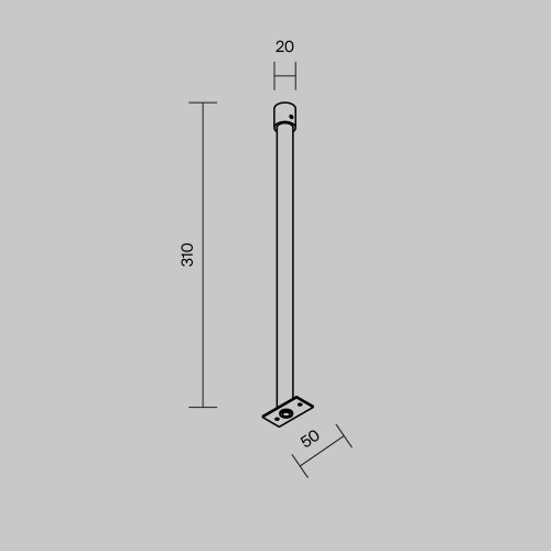 Жесткий подвес для уличной трековой системы Exility IP O-TR001-HL-B300 Maytoni чёрный в стиле хай-тек современный для светильников серии Exility IP exility ip уличная фото 3 Жесткий подвес для уличной трековой системы Exility IP O-TR001-HL-B300 Maytoni чёрный в стиле хай-тек современный для светильников серии Exility IP exility ip уличная фото 3