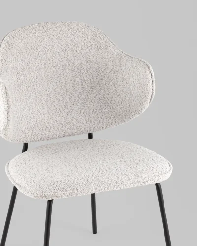 Стул Bellamy, букле светло-серый УТ000040260 Stool Group, серый/букле, ножки/металл/чёрный, размеры - *820**** фото 2