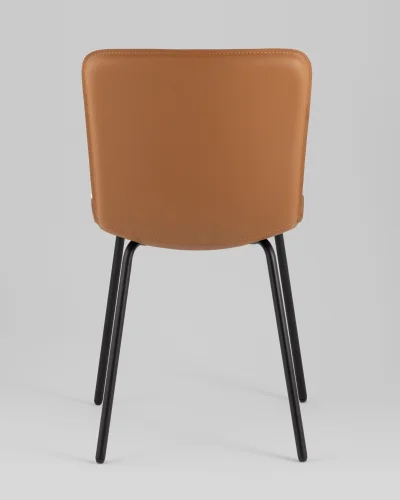 Стул обеденный Pluto,  коричневый УТ000039214 Stool Group, коричневый/экокожа, ножки/металл/чёрный, размеры - ***** фото 4