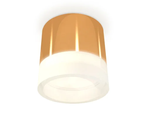 Светильник накладной XS8121010 Ambrella light белый 1 лампа, основание золотое в стиле хай-тек круглый