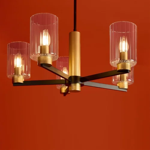 Люстра на штанге Ombre FR2051CL-05BBS Freya прозрачная на 5 ламп, основание чёрное в стиле классический фото 11 Люстра на штанге Ombre FR2051CL-05BBS Freya прозрачная на 5 ламп, основание чёрное в стиле классический фото 11