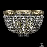 Бра 19281B/25IV G Bohemia Ivele Crystal прозрачный 2 лампы, основание золотое в стиле классический sp
