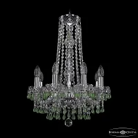 Люстра подвесная 1410/8/141/h-60 Ni V5001 Bohemia Ivele Crystal без плафона на 8 ламп, основание никель в стиле классика виноград
