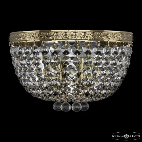 Бра 19281B/25IV G Bohemia Ivele Crystal прозрачный на 2 лампы, основание золотое в стиле классический sp