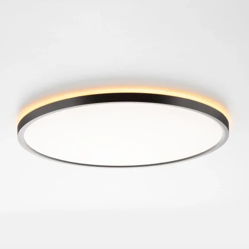Светильник потолочный LED с пультом Norma CL749401 Citilux белый на 1 лампу, основание чёрное в стиле современный хай-тек круглый с пультом фото 3