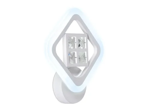Бра LED Ice FA284 Ambrella light белый на 1 лампа, основание белое в стиле хай-тек современный квадраты фото 3