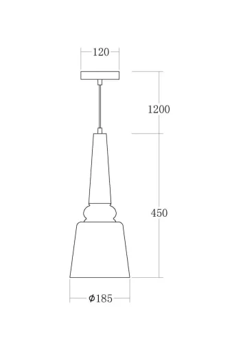Светильник подвесной Appassionato VL2142P01 Vele Luce чёрный на 1 лампу, основание чёрное в стиле современный фото 2