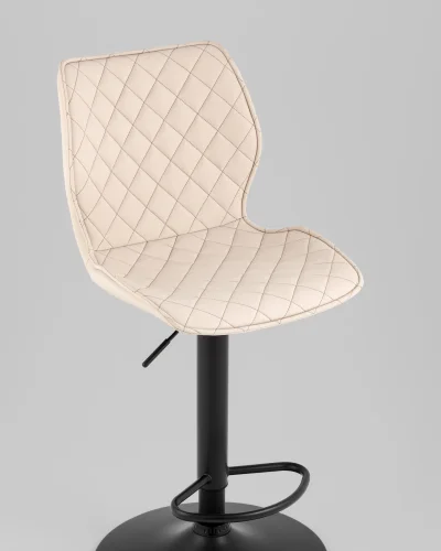 Стул барный Dome, экокожа, светло-серый (набор 2 шт) УТ000039937 Stool Group, серый/экокожа, ножки//чёрный, размеры - ****445*520 фото 2
