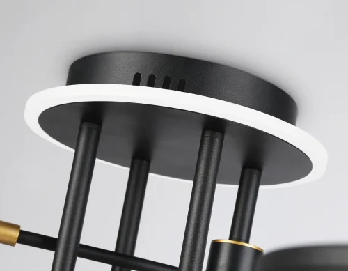 Светильник потолочный LED с пультом FL51649 Ambrella light чёрный 1 лампа, основание чёрное в стиле современный хай-тек с пультом фото 9