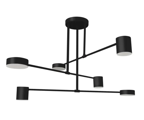 Люстра потолочная LED Мекли 07649-6A,19 Kink Light чёрная на 6 ламп, основание чёрное в стиле современный хай-тек 