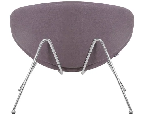 Кресло дизайнерское 72-LMO EMILY, цвет сиденья серый (AF7), цвет основания хромированная сталь Dobrin, серый/винил, ножки/металл/хром, размеры - ****810*780 фото 5