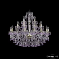 Люстра подвесная 1410/16+8+4/300 G V7010 Bohemia Ivele Crystal без плафона на 28 ламп, основание золотое в стиле классика виноград