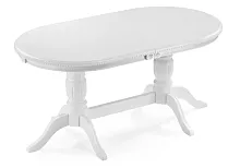 Деревянный стол Эвклаз белый  543590 Woodville столешница белая из шпон