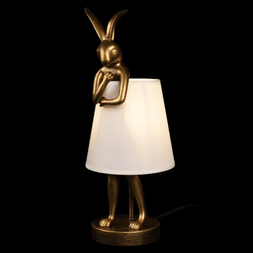 Настольная лампа Lapine 10315/A White LOFT IT белая 1 лампа, основание золотое смола в стиле современный животные фото 4