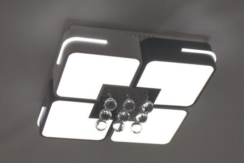 Светильник потолочный LED с пультом 10215/4LED Escada белый 1 лампа, основание белое в стиле арт-деко квадраты фото 4