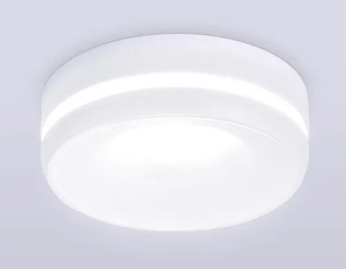 Светильник накладной TN3333 Ambrella light белый 1 лампа, основание белое в стиле современный хай-тек круглый фото 2