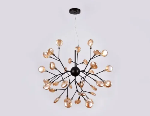 Люстра подвесная TR3021 Ambrella light янтарная на 36 ламп, основание коричневое в стиле современный  фото 3