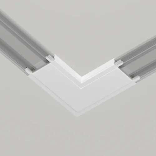Конектор питания угловой Magnetic track system Radity TRA084CL-11W Maytoni белый в стиле хай-тек современный для светильников серии Magnetic track system Radity подвесной накладной radity радиусная магнитная магнитный фото 5