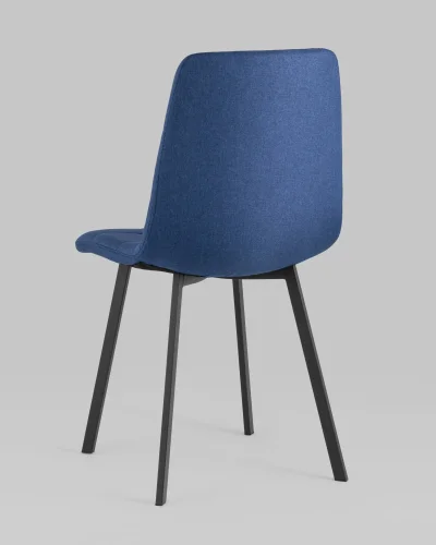 Стул Chilly, рогожка, темно-синий, сиденье УТ000039634 Stool Group, синий/рогожка, ножки/металл/чёрный, размеры - ***** фото 5