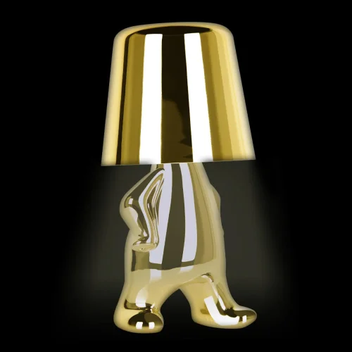Настольная лампа LED Brothers 10233-C Gold LOFT IT золотая 1 лампа, основание золотое металл в стиле современный животные фото 4